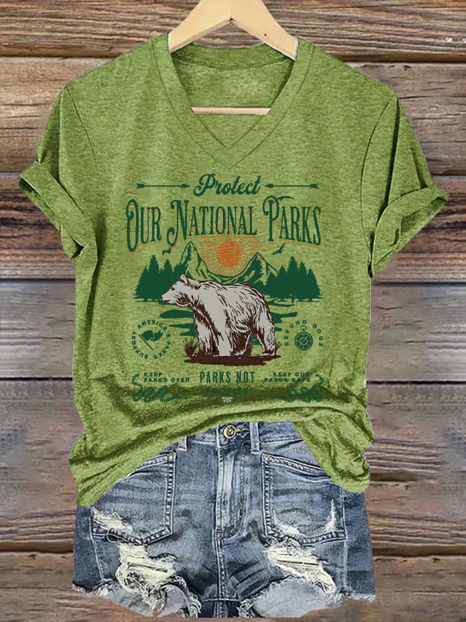 Women's Protect Our National Parks Printed T-shirt