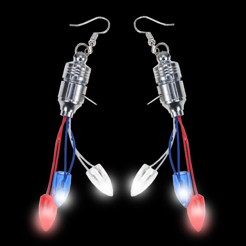 🔥Last Day 49% Off🔥Independence Day Earrings 3LED Pentacle Luminous Jewelry Resin earrings Independence Day jewelry