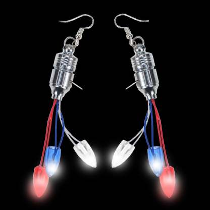 🔥Last Day 49% Off🔥Independence Day Earrings 3LED Pentacle Luminous Jewelry Resin earrings Independence Day jewelry