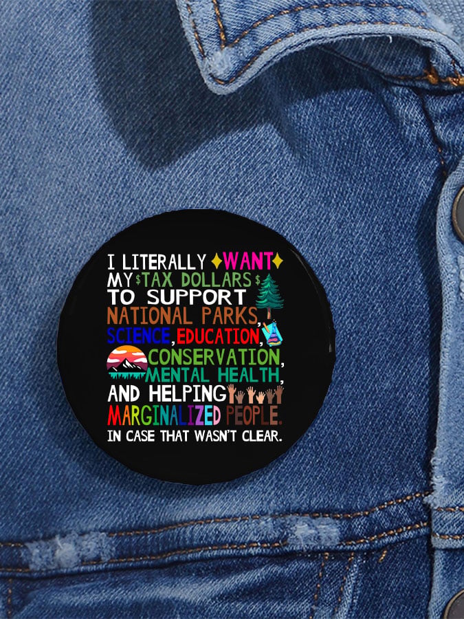 Unisex Support National Parks Print Brooch