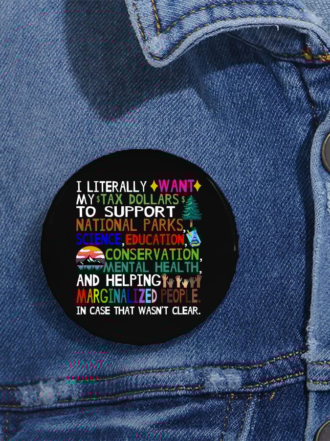 Unisex Support National Parks Print Brooch