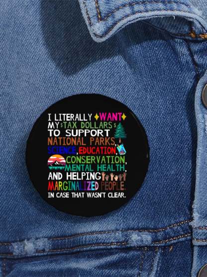 Unisex Support National Parks Print Brooch