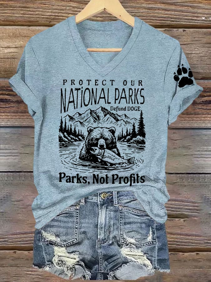 Women's Protect Our National Parks Printed T-Shirt