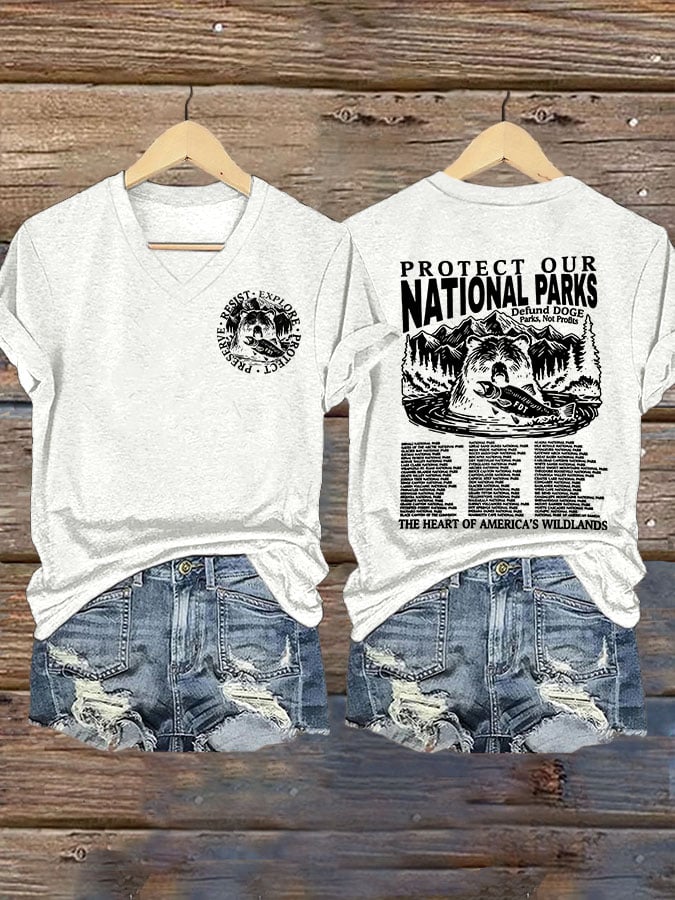 Women's Protect Our National Parks Printed T-shirt