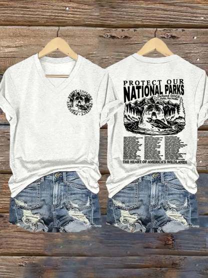 Women's Protect Our National Parks Printed T-shirt