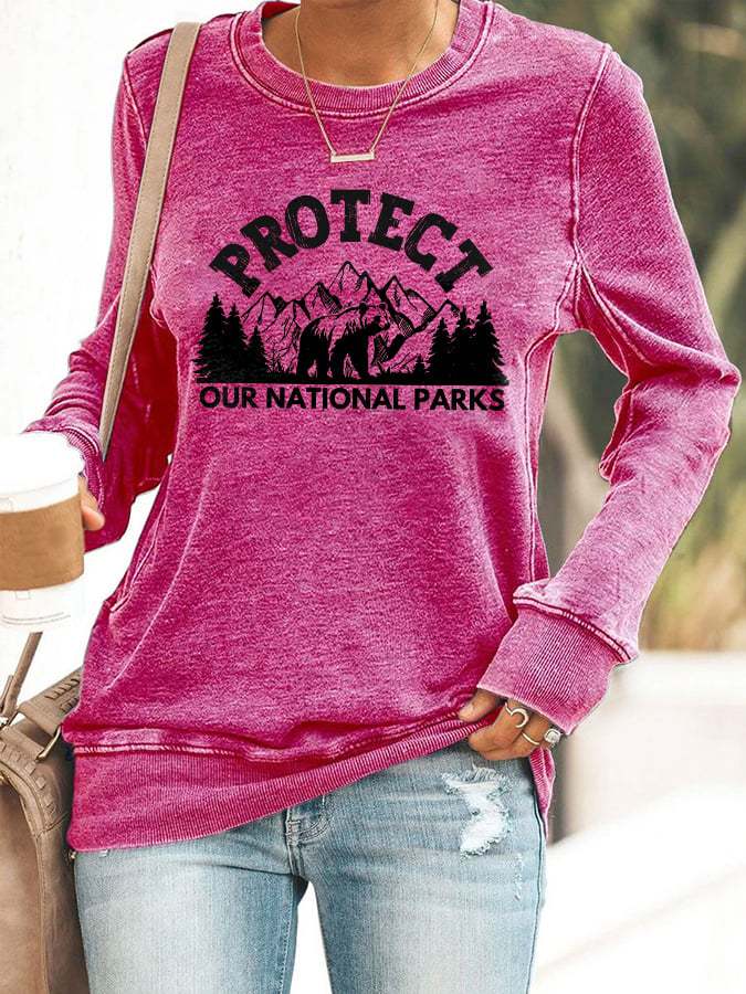 Women's Protect Our National Parks Printed Sweatshirt