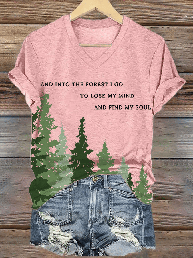 Women's National Park Conservation Print V-Neck T-Shirt