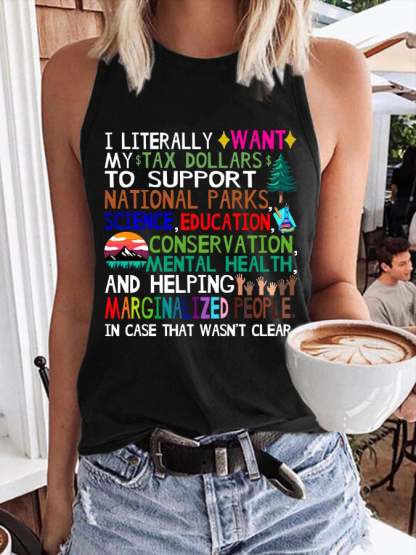 Women's Support National Parks Print Tank Top