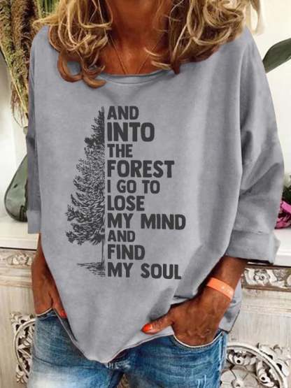 Retro Hiking Outdoors Camping And Into The Forest I Go To Lose My Mind And Find My Soul Print Sweatshirt