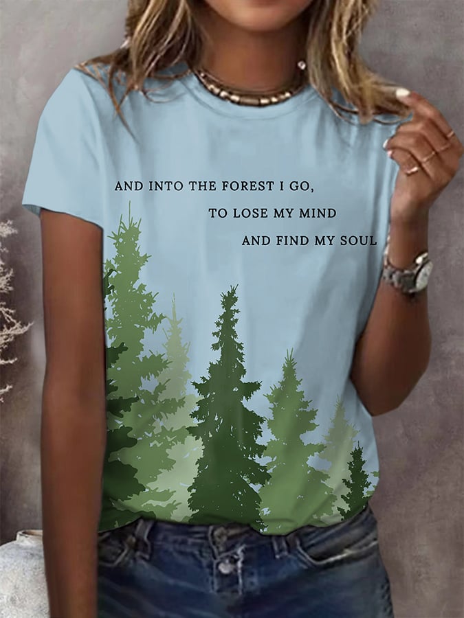 Women's National Park Conservation Print Crew Neck T-Shirt