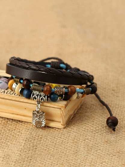 Bohemian Owl Layered Bracelet