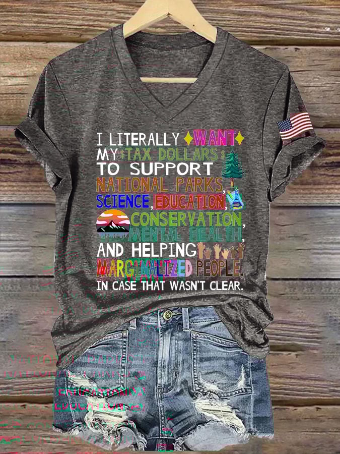 Women's Support Our National Parks Printed T-Shirt