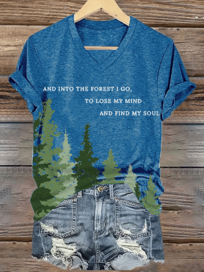 Women's National Park Conservation Print V-Neck T-Shirt