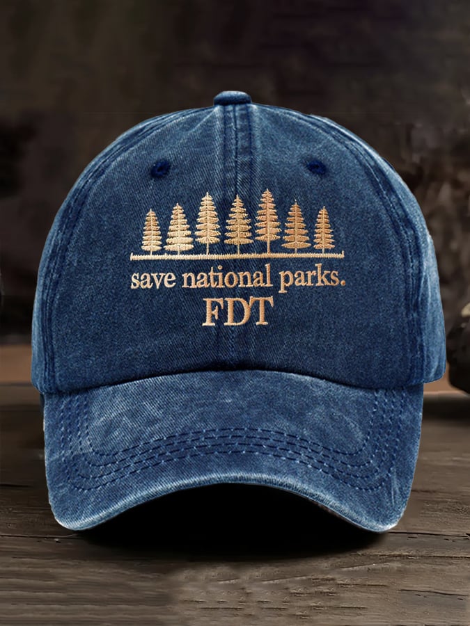 Retro Save National Parks FDT Printed Baseball Cap