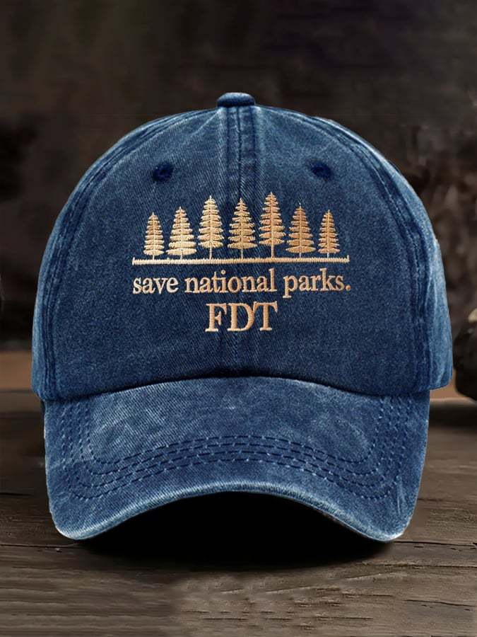 Retro Save National Parks FDT Printed Baseball Cap
