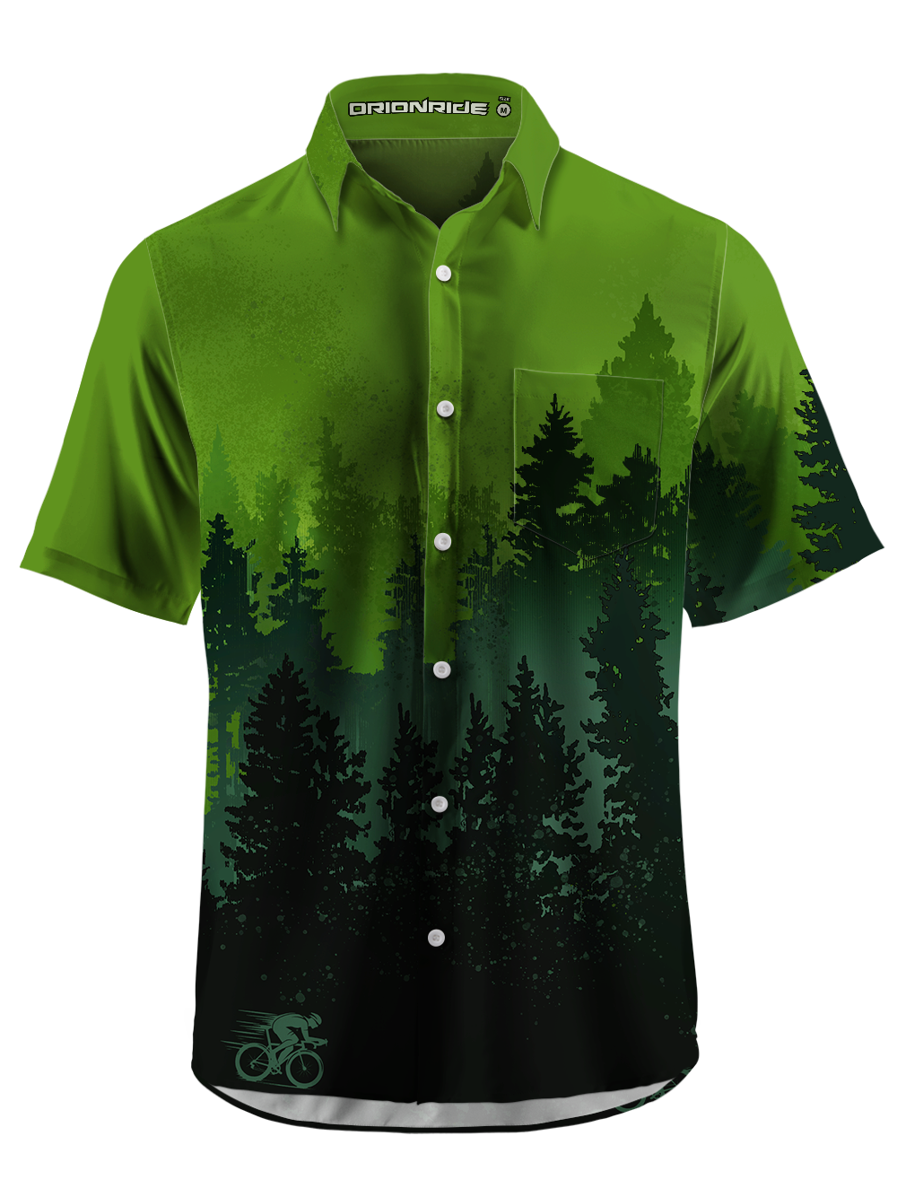 Orionride Explore The Forest Zipper Pockets Ultra Lightweight Short Sleeves Gravel Shirt