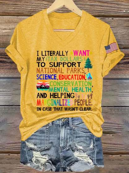 Women's Support Our National Parks Printed T-Shirt