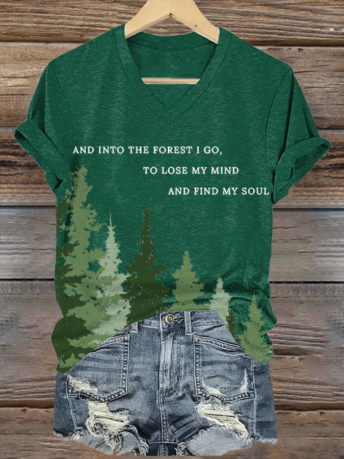 Women's National Park Conservation Print V-Neck T-Shirt