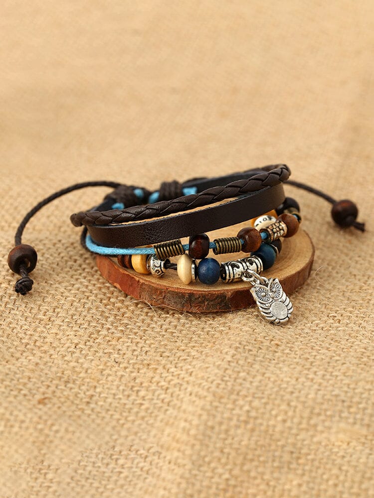 Bohemian Owl Layered Bracelet