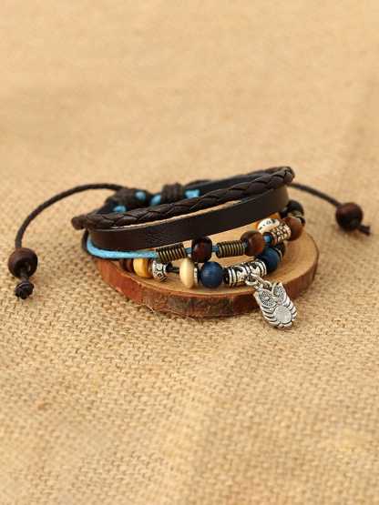 Bohemian Owl Layered Bracelet