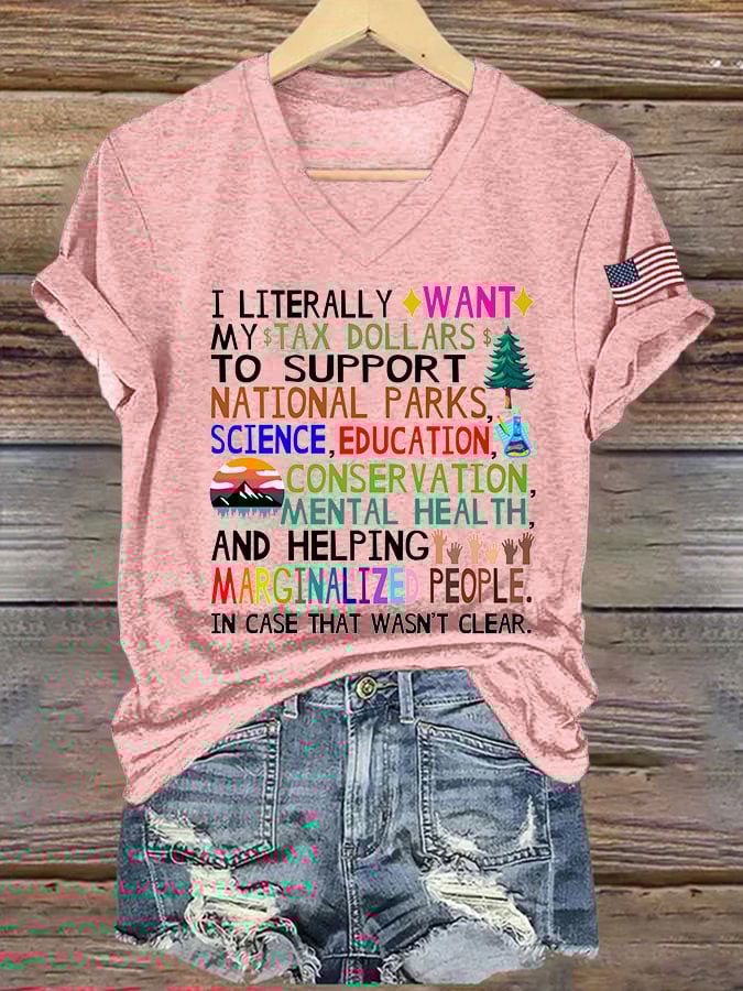 Women's Support Our National Parks Printed T-Shirt