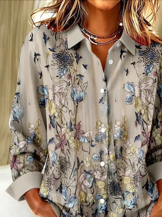Women's Printed Casual Cotton Shirt