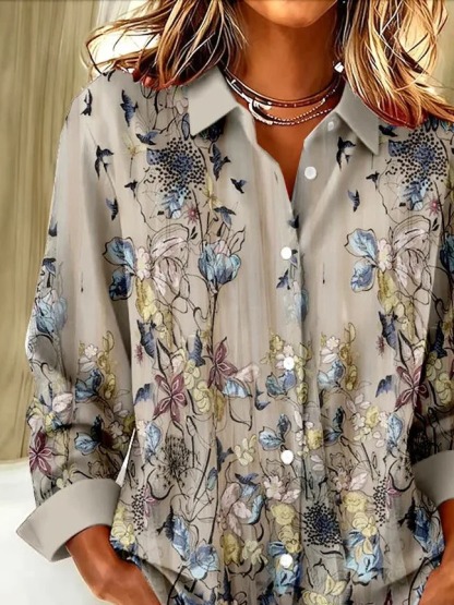 Women's Printed Casual Cotton Shirt