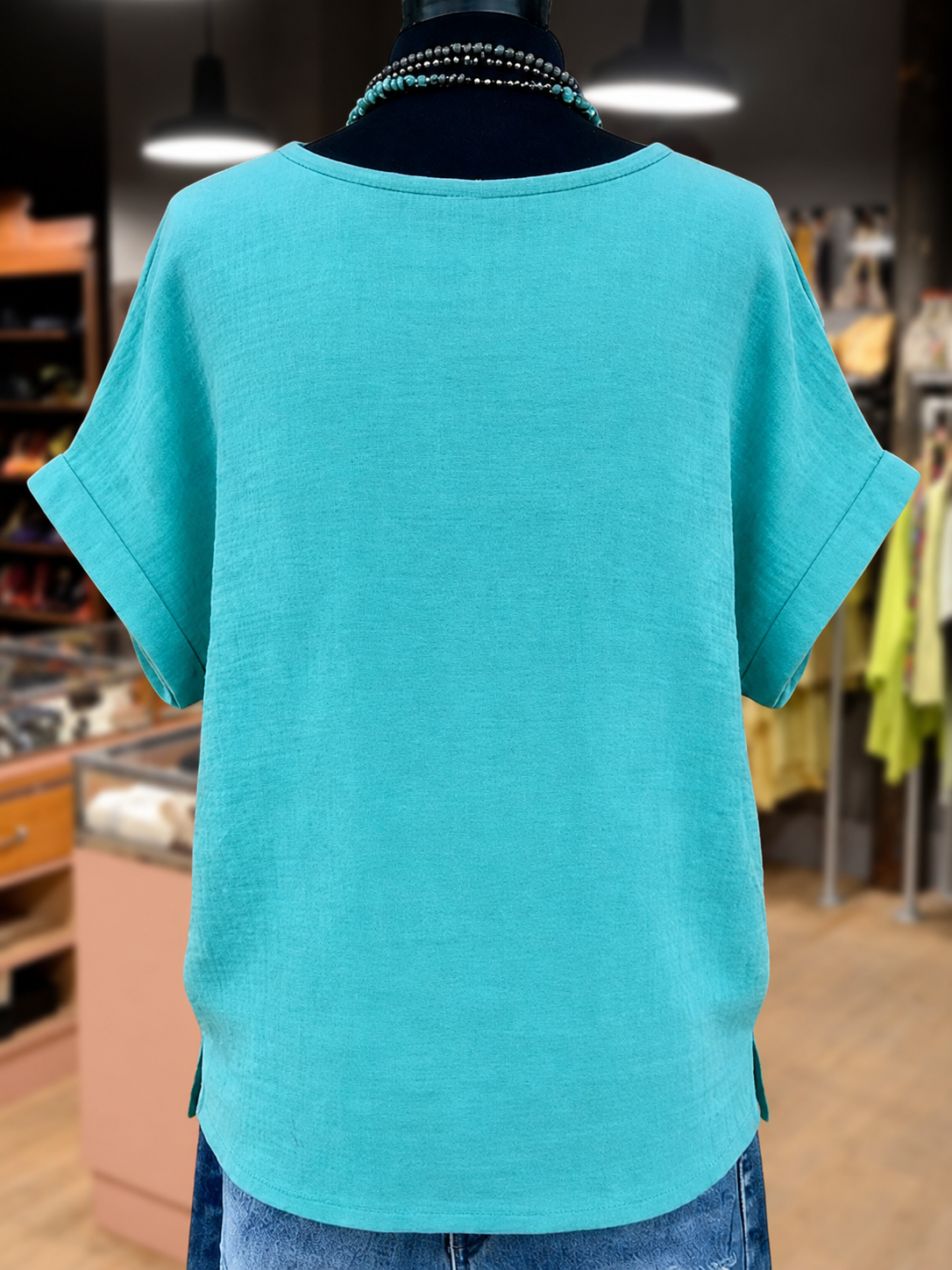 Retro Ethnic Embroidered Dolman Sleeve Cotton Blouse