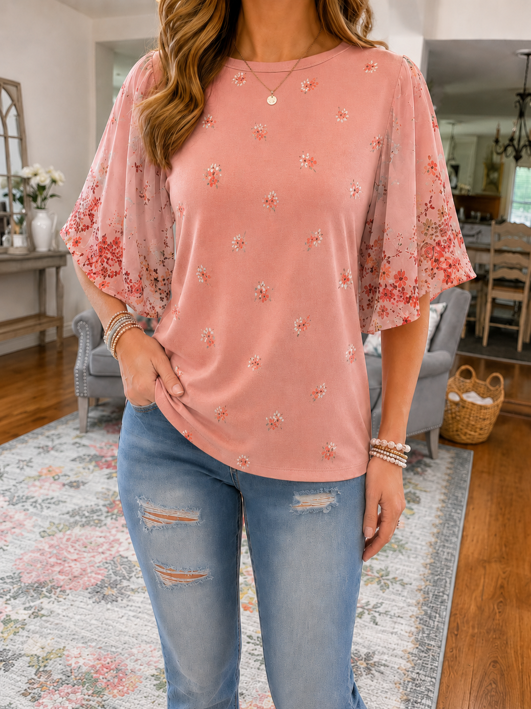 The perfect floral embroidered peplum top