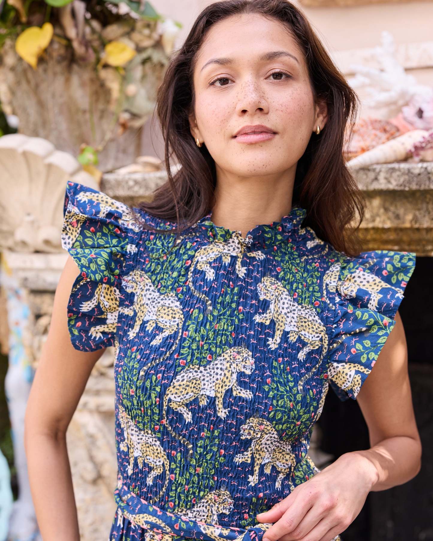 Bagheera - Ready To Ruffle Dress - Navy - Printfresh