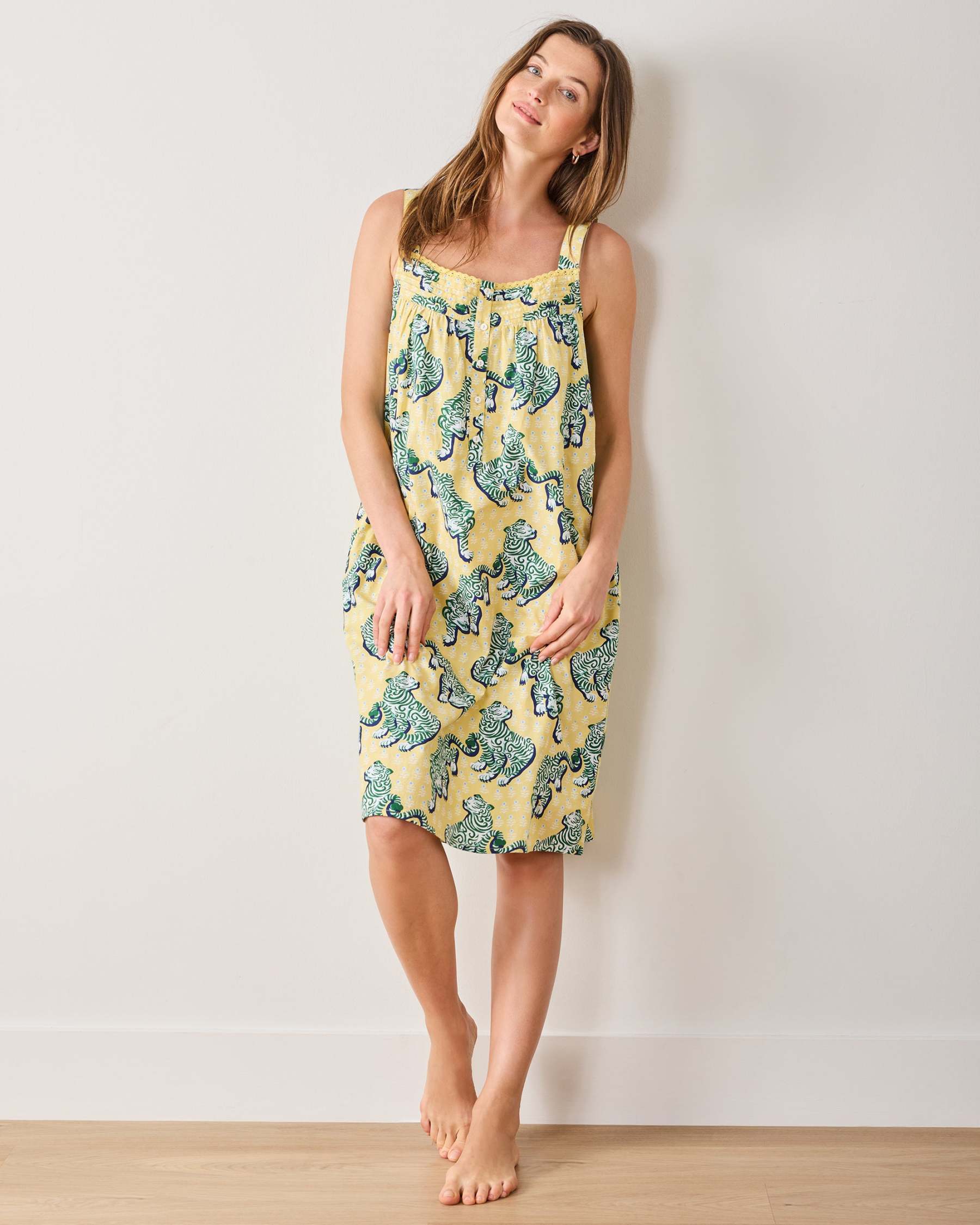 Tiger Queen - Back to Bed Nightgown - Citrine - Printfresh