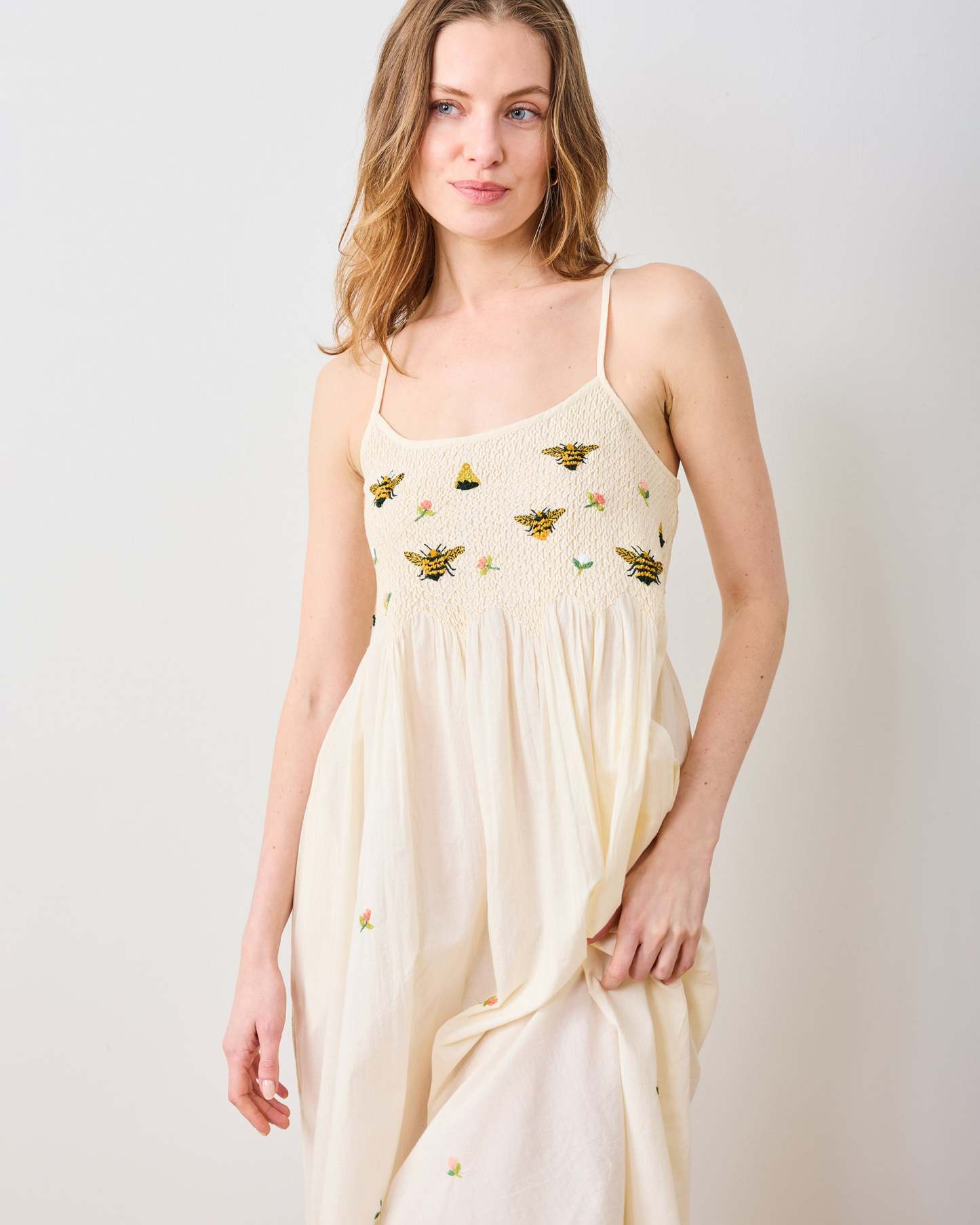 OLD Sweet Bee - Naya Nightie - Cream - Printfresh