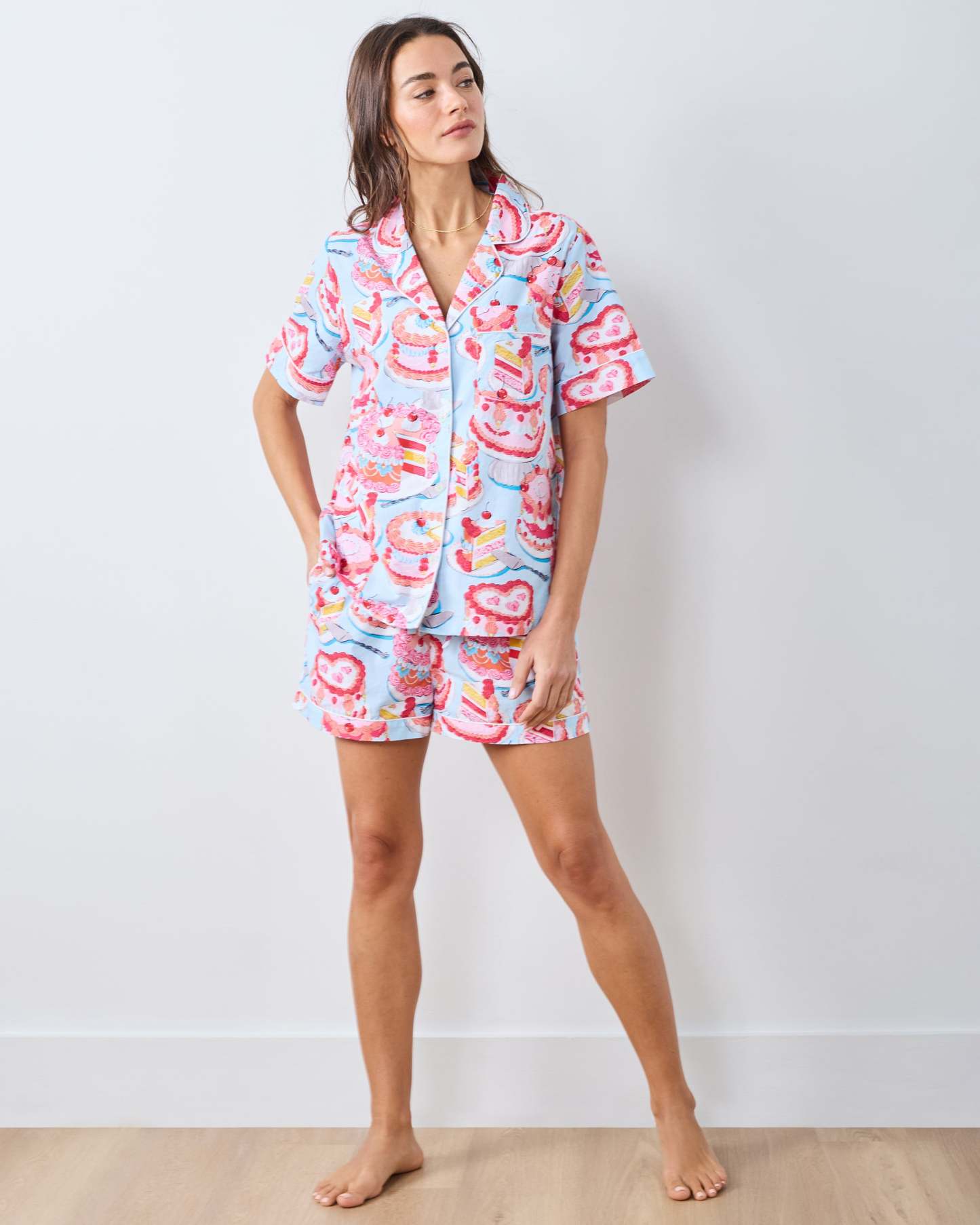 Vintage Cakes - Short PJ Set - Blue Buttercream - Printfresh