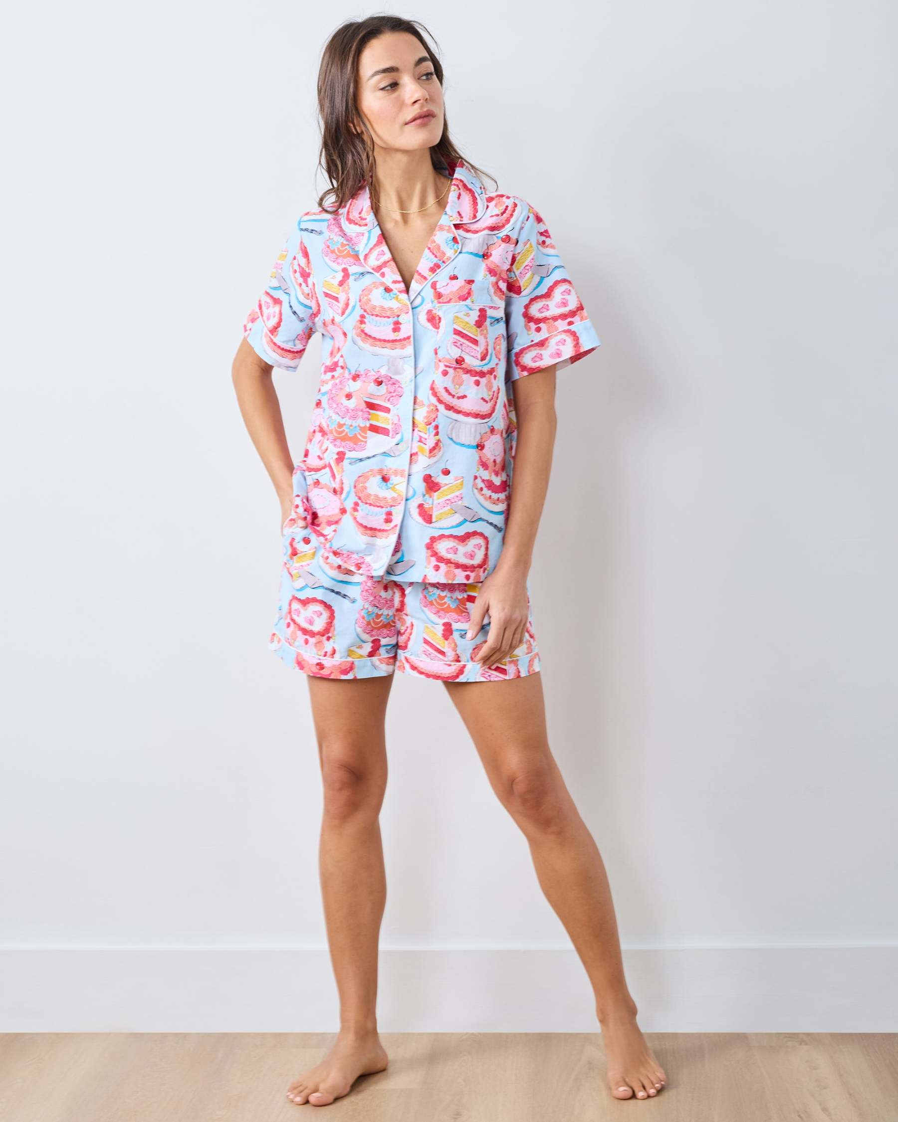 Vintage Cakes - Short PJ Set - Blue Buttercream - Printfresh