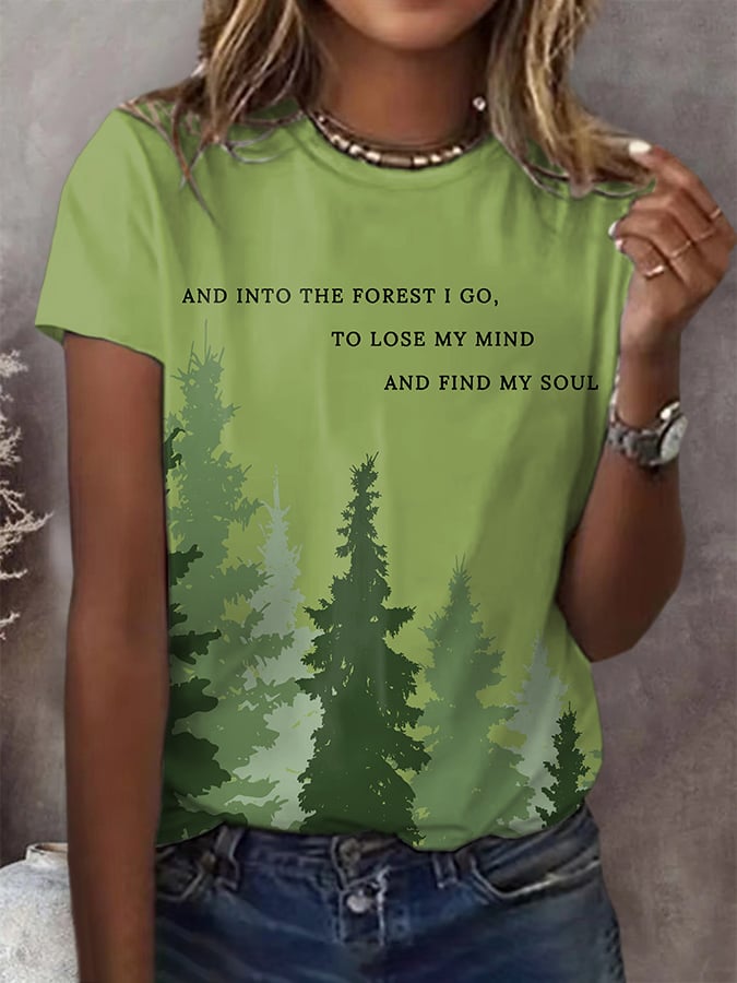 Women's National Park Conservation Print Crew Neck T-Shirt