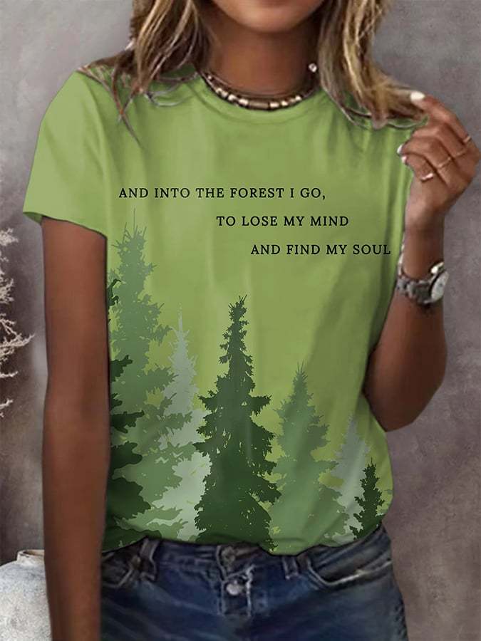 Women's National Park Conservation Print Crew Neck T-Shirt