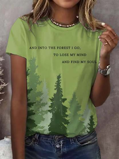 Women's National Park Conservation Print Crew Neck T-Shirt