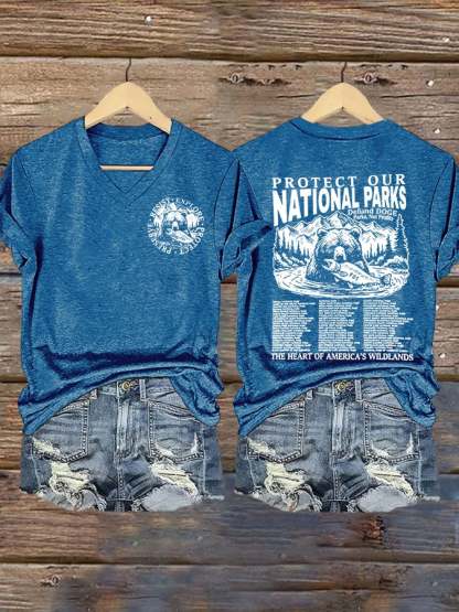 Women's Protect Our National Parks Printed T-shirt