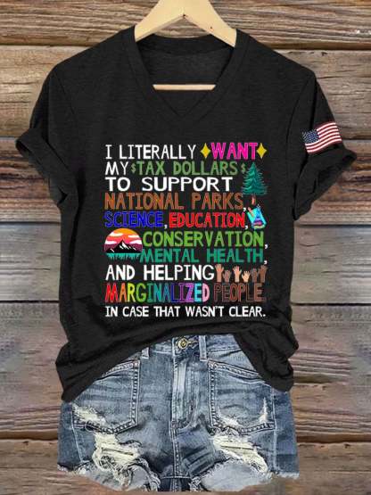 Women's Support Our National Parks Printed T-Shirt