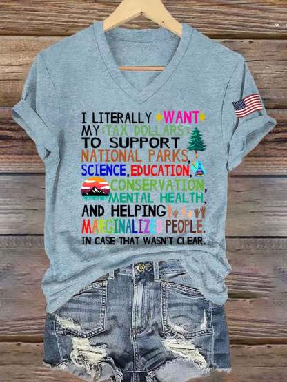 Women's Support Our National Parks Printed T-Shirt