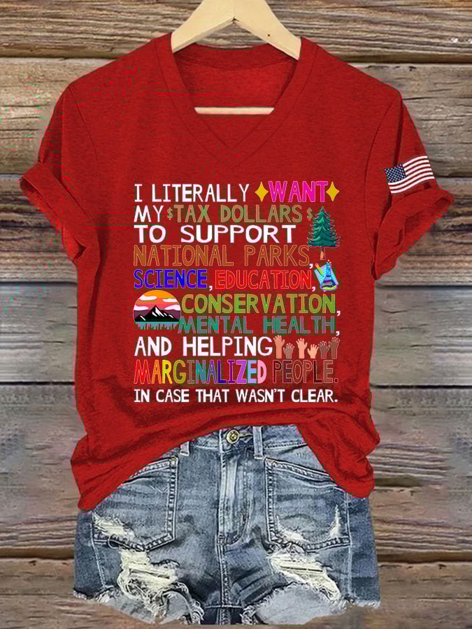 Women's Support Our National Parks Printed T-Shirt