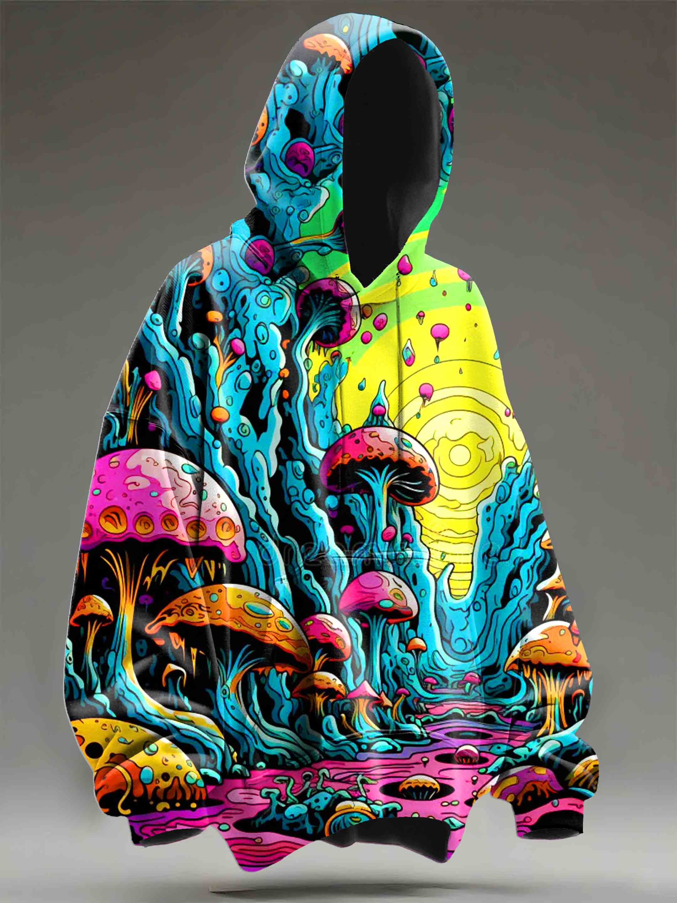 Colorful Psychedelic Mushrooms Casual Hoodie Sweatshirt