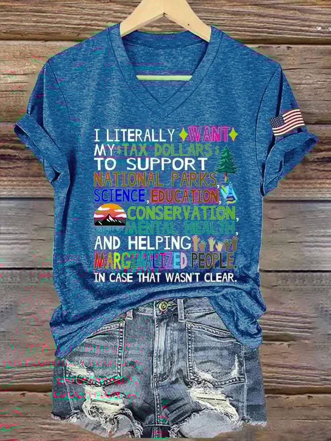Women's Support Our National Parks Printed T-Shirt