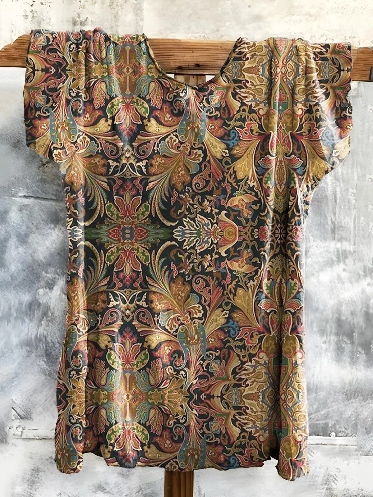 Women's Flowers Art Print Casual Cotton And Linen Shirt