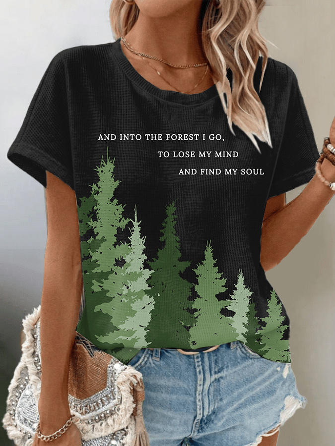 Women's National Park Protection Waffle Crew Neck T-Shirt