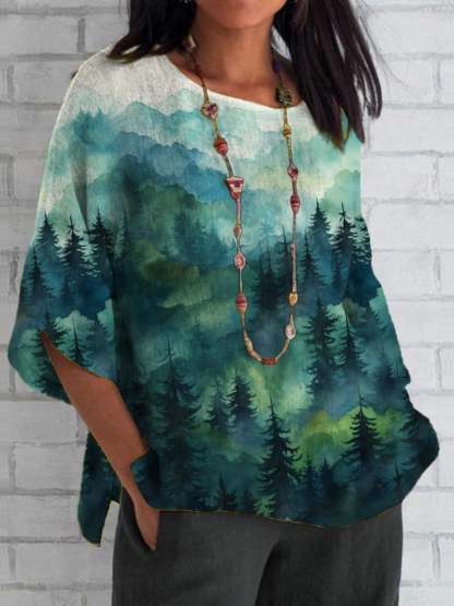 Women's Forest Print Shirt