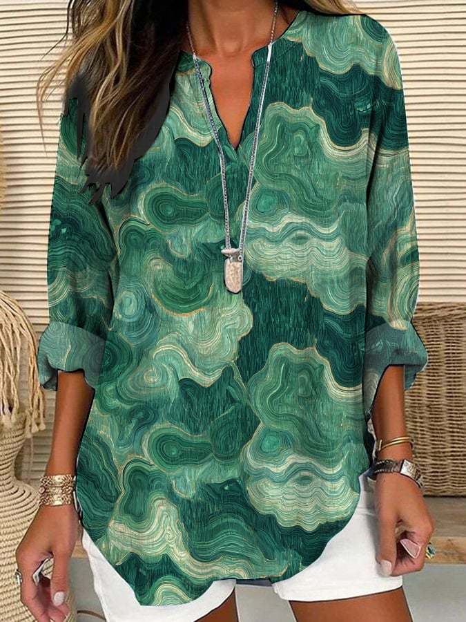 Women's Casual Forest Tree Print Shirt