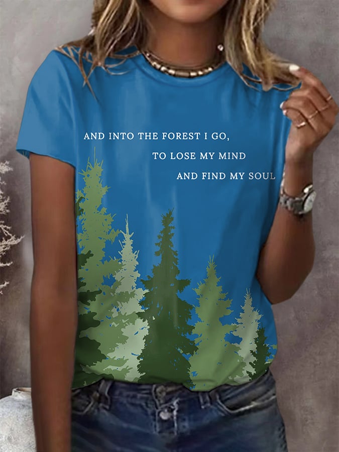Women's National Park Conservation Print Crew Neck T-Shirt