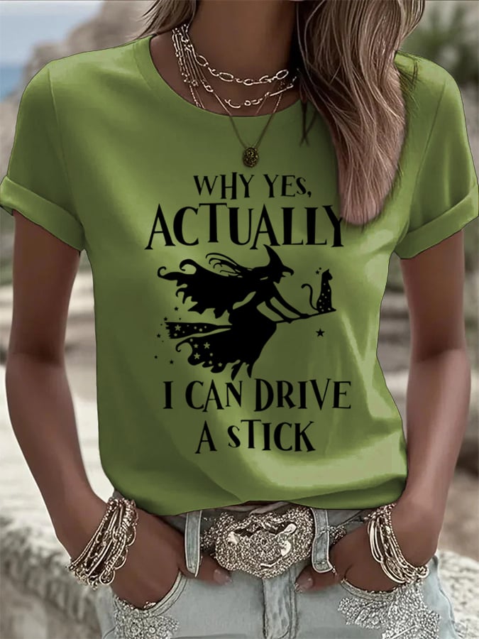 🔥Buy 2 Get 8% Off🔥Women's Witch Print Casual T-shirt
