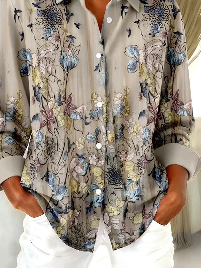 Women's Printed Casual Cotton Shirt